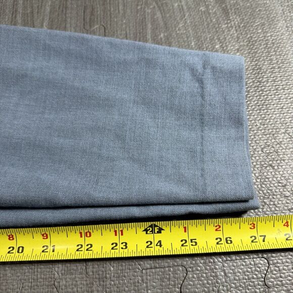 Theory Women’s 2 Lt Blue Wool Pants Stretch Waist Interior Drawstring Front Seam - Picture 6 of 6